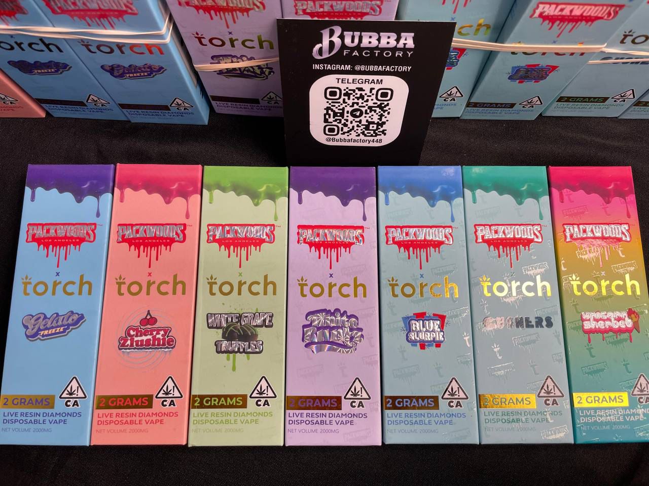 PACKWOODS x TORCH 2 GRAMS LIVE RESIN DIAMONDS DISPOSABLES